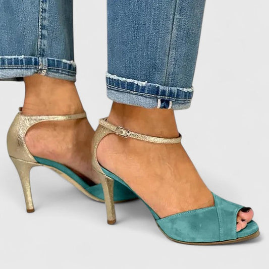 Aria | Elegant Open Toe Ankle Strap Heels