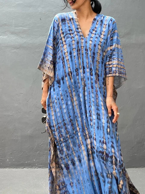 Kaia | Women maxi dress with caftan style and loose fit