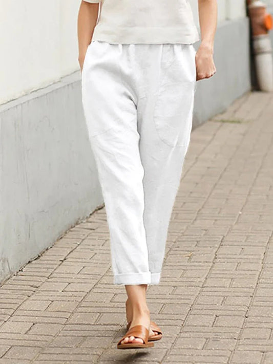 Arlette | Women’s Relaxed Mid-Rise Tapered Trousers | Comfortable