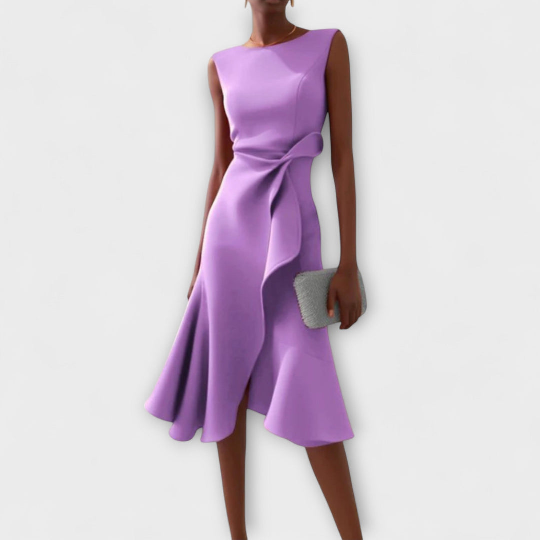 Freya | Women’s Elegant Midi Dress With Flowing Skirt