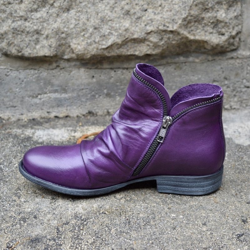 Grace | Trendy Ankle Boots with Side Zipper