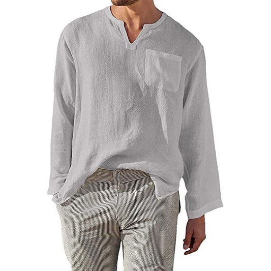 Owen | Men’s Soft Casual Long-Sleeve Pullover Shirt | Soft