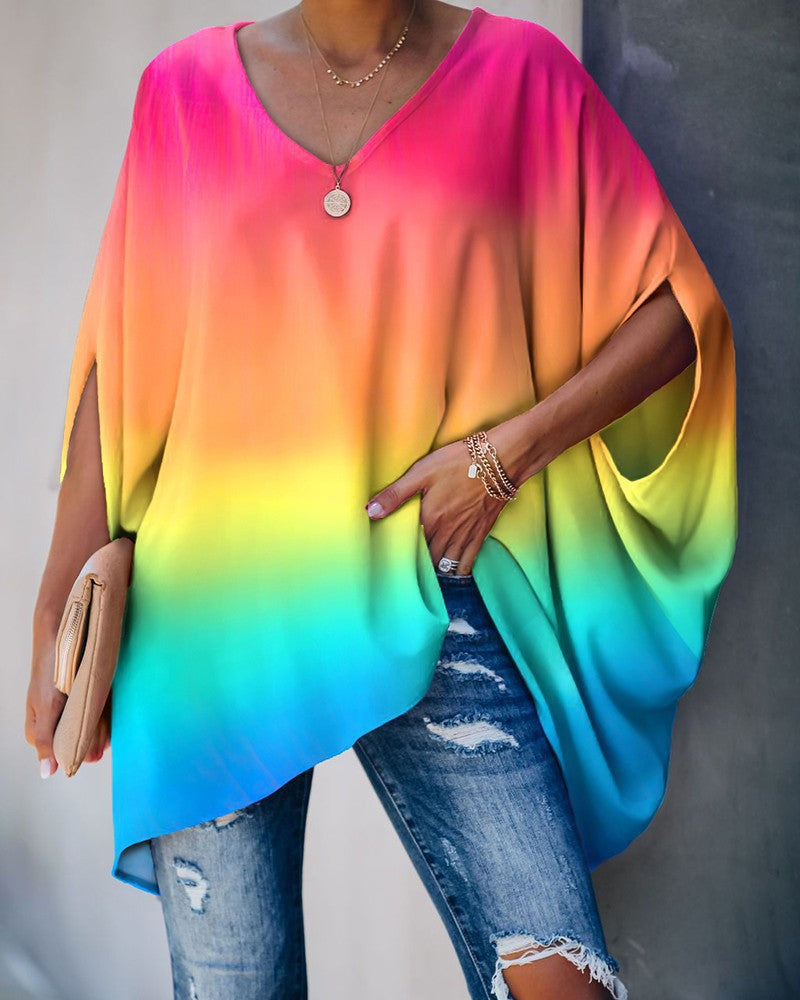 Aria | Women's Oversized V-Neck Poncho with Casual Fit