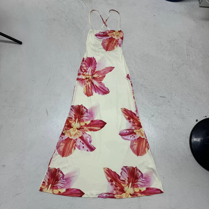 Isadora | Women’s floral maxi dress with adjustable straps
