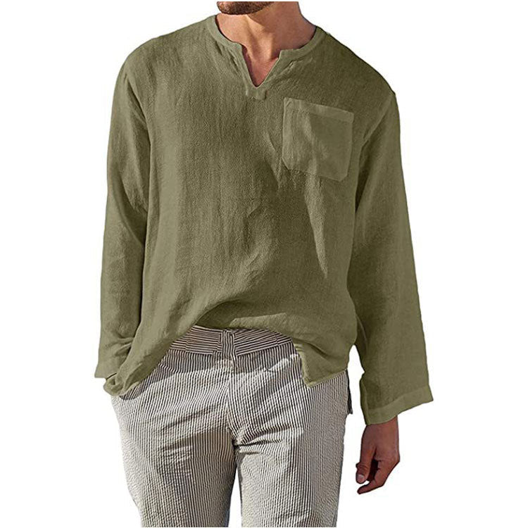 Owen | Men’s Soft Casual Long-Sleeve Pullover Shirt | Soft