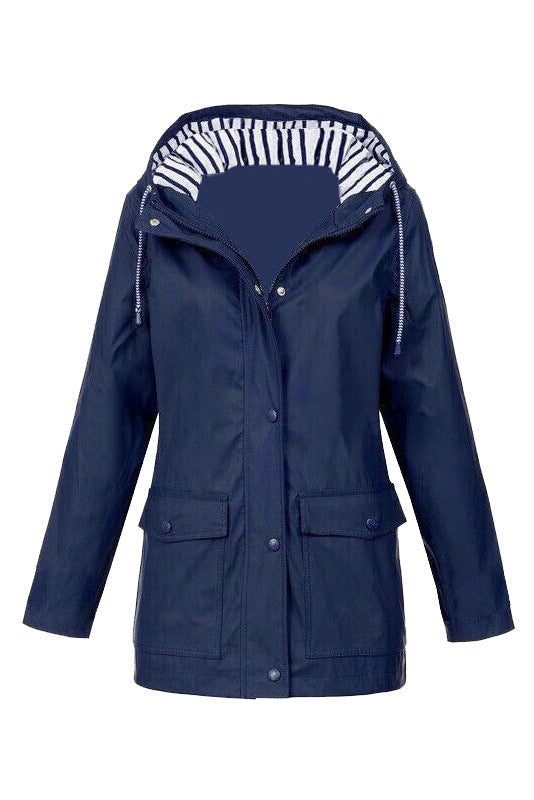 Samantha | Waterproof Hooded Rain Jacket