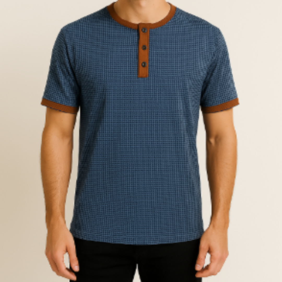 Falcon | Short-sleeve Henley shirt | Slim fit