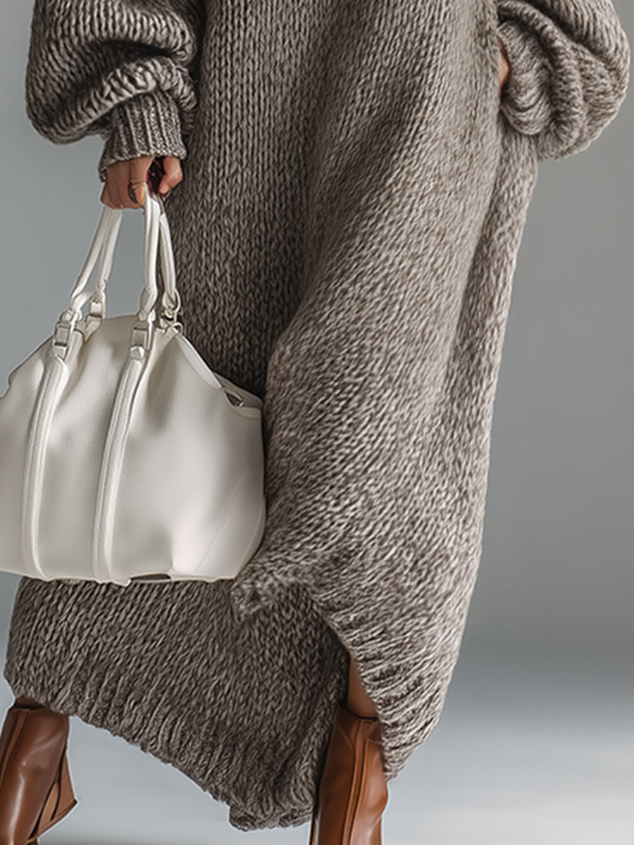 Elizabeth | Women's Oversized Knit Sweater Maxi Dress
