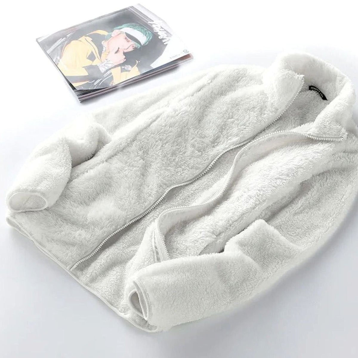 Loveday | Women's Zip Fleece Jacket with Stand-Up Collar and Oversized Fit