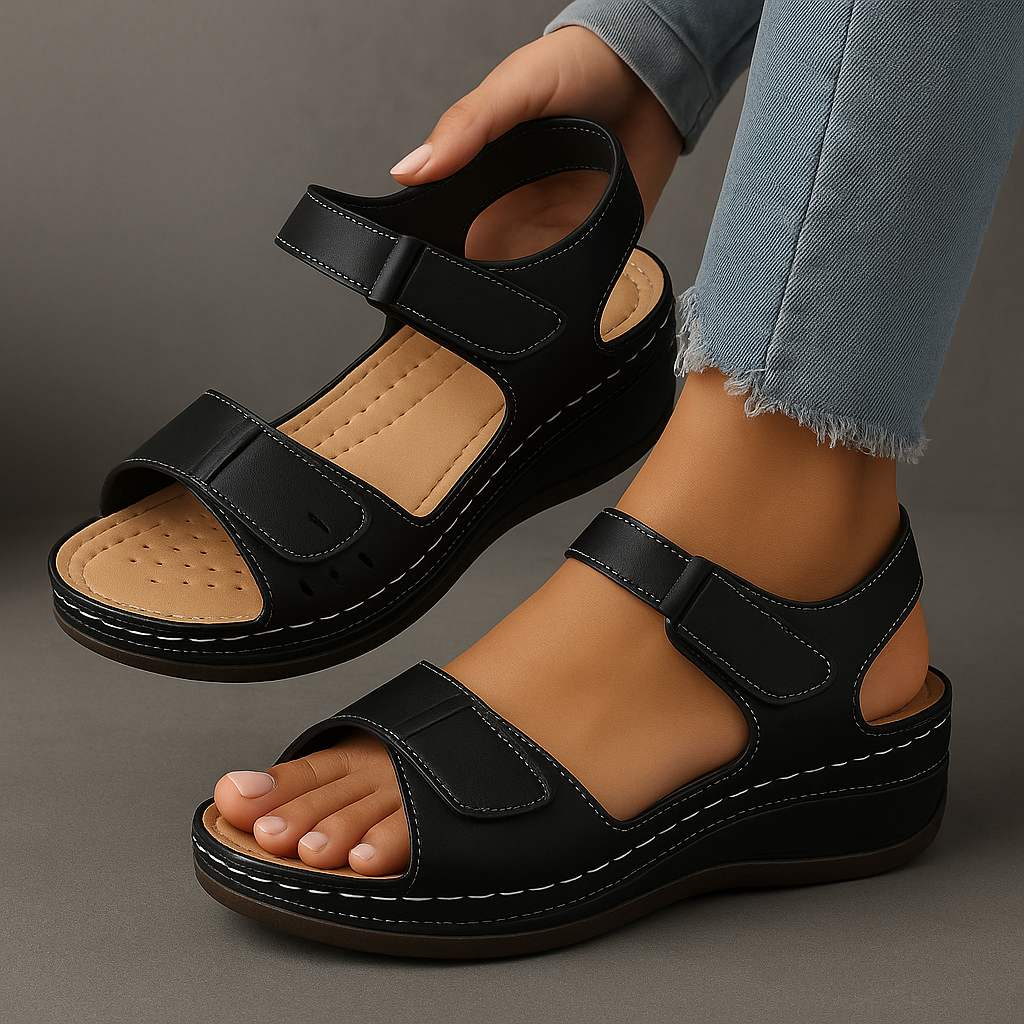 Madison | Orthopedic Wedge Sandals with Adjustable Strap