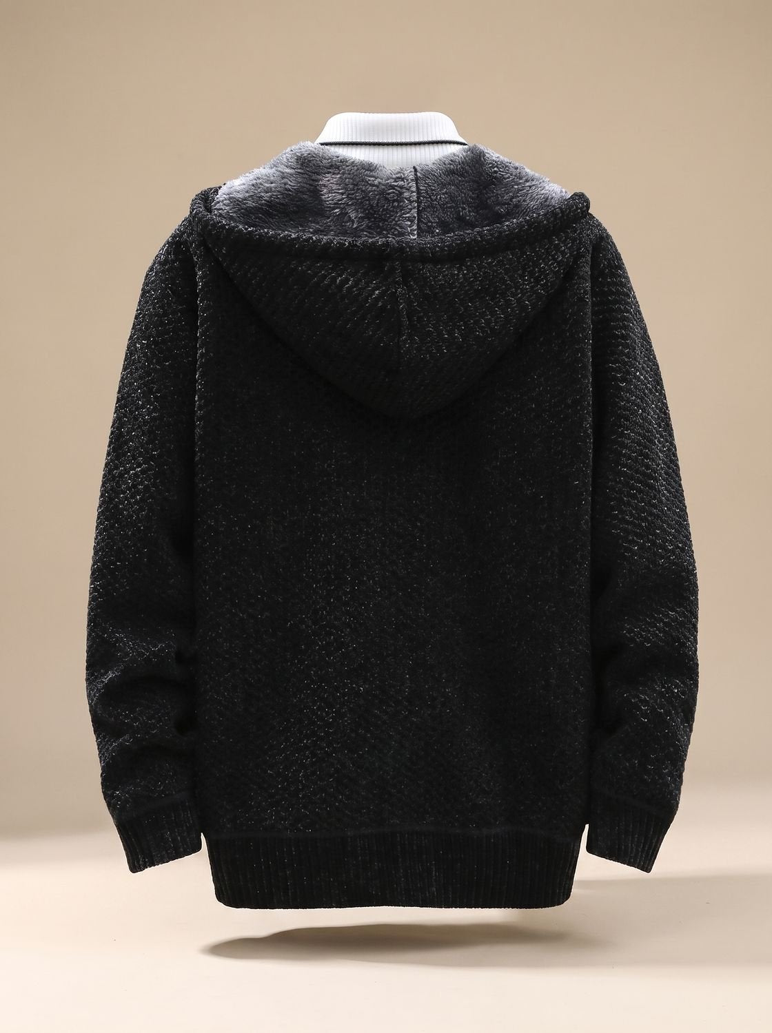 Kendrick | Men's Waffle Knit Hooded Jacket with Fleece Lining