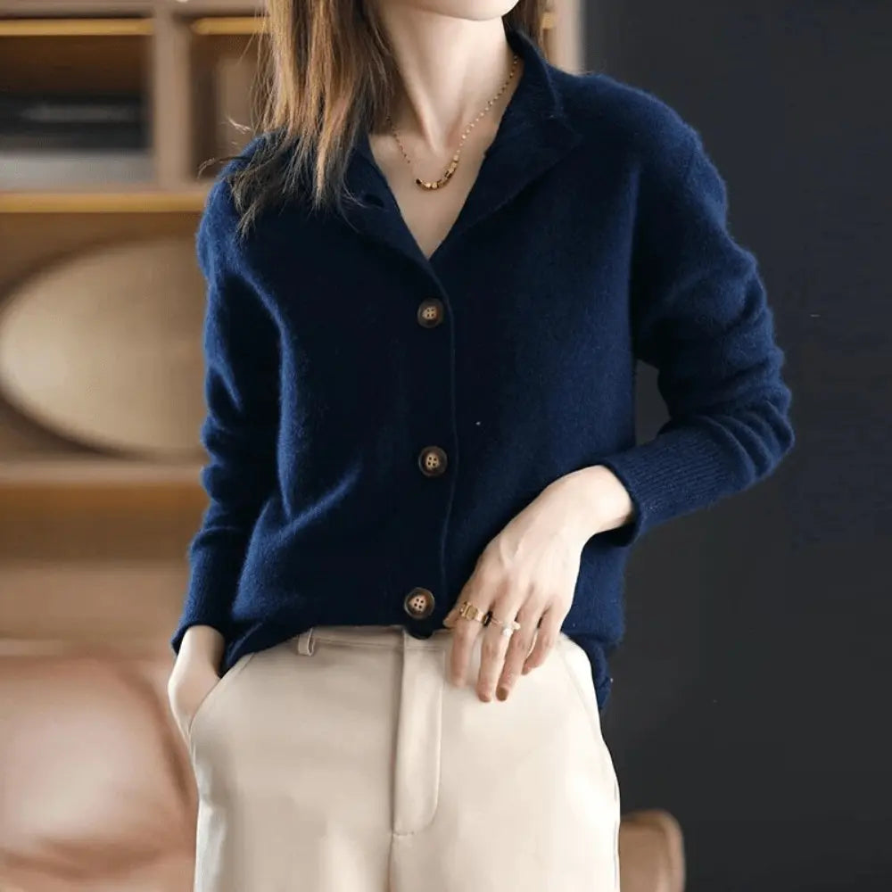 Penelope | Women's Cashmere Cardigan with Button Closure