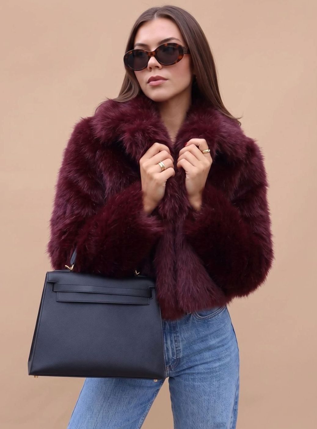 Michelle | Women's Short Faux Fur Winter Jacket