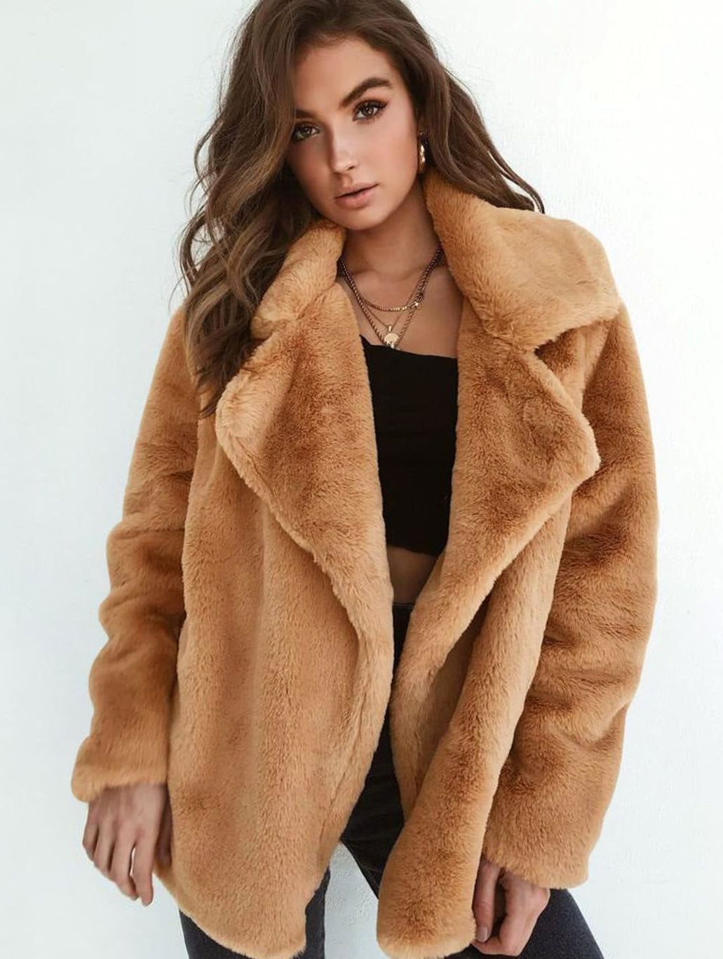Amanda | Women's Oversized Teddy Faux Fur Coat