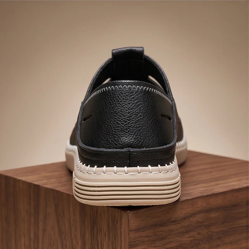 Marlon | Men’s leather fisherman sandals with closed toe