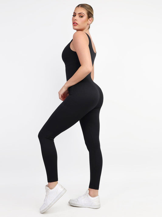 Scarlett | Sleeveless Workout Jumpsuit with Square Neck