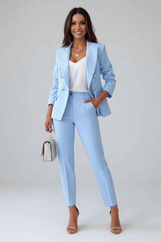 Nadine | Women’s Double Breasted Blazer Suit Set With Tailored Fit