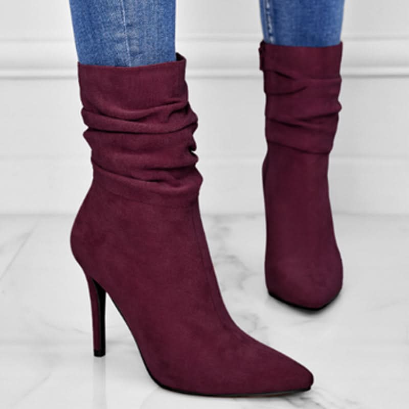 Penelope | Women's High Heel Elegant Ankle Boots with Zipper
