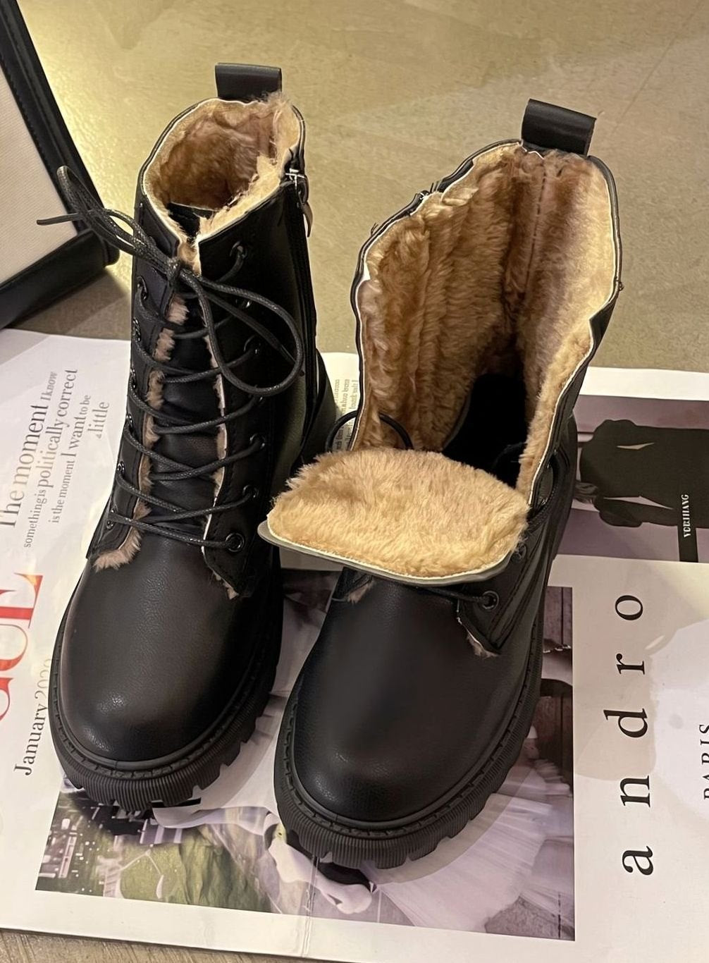 Nancy | Women's Lace Up Ankle Boots with Zipper