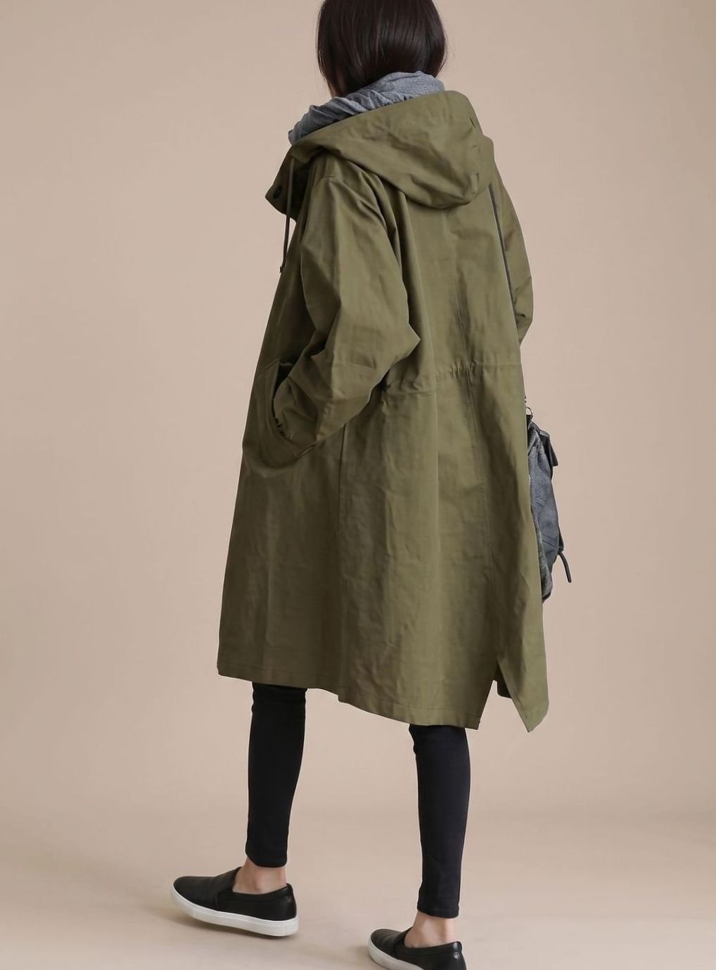 Cynthia | Women's Korean Style Hooded Trench Coat