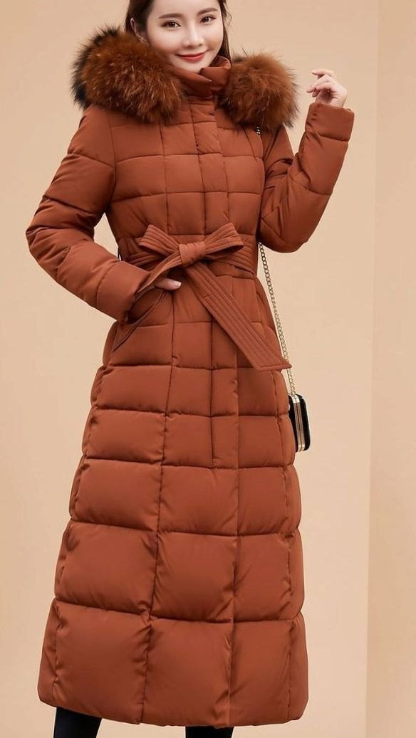 Helen | Women's Long Lined Quilted Winter Coat