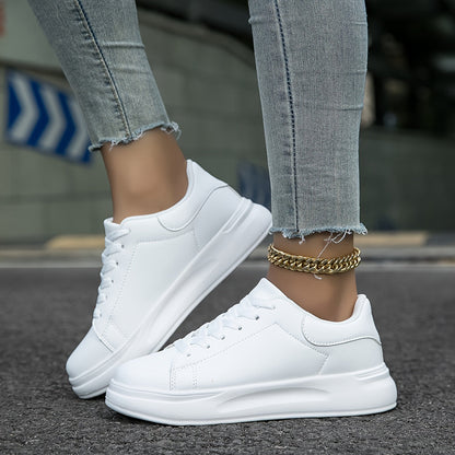 Barbara | Women's Leather Sneakers with Lace-Up Closure