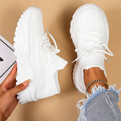 Ivory | Women’s Breathable Knit Sneakers with Orthopedic Design | Comfort