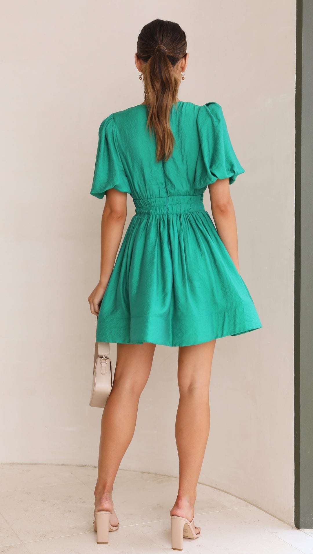 Nalani | Women’s V-Neck Ruched Mini Dress | Stylish