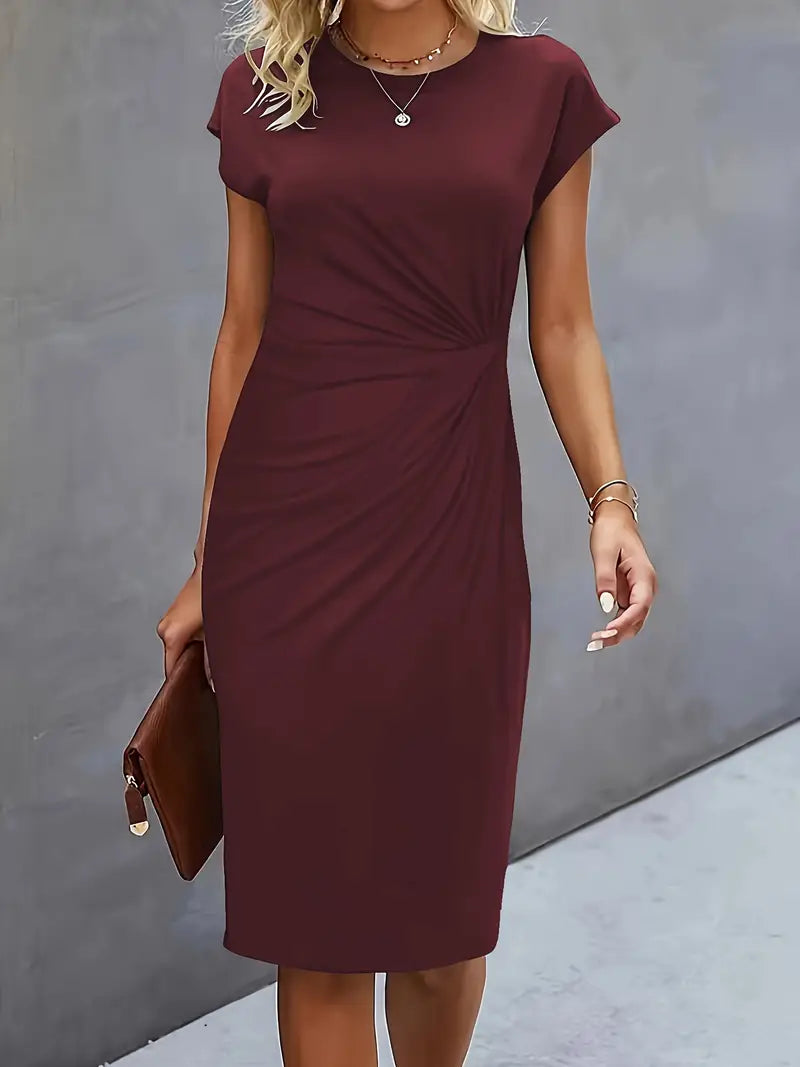 Brooklyn | Women’s Classic Bodycon Dress With Short Sleeves