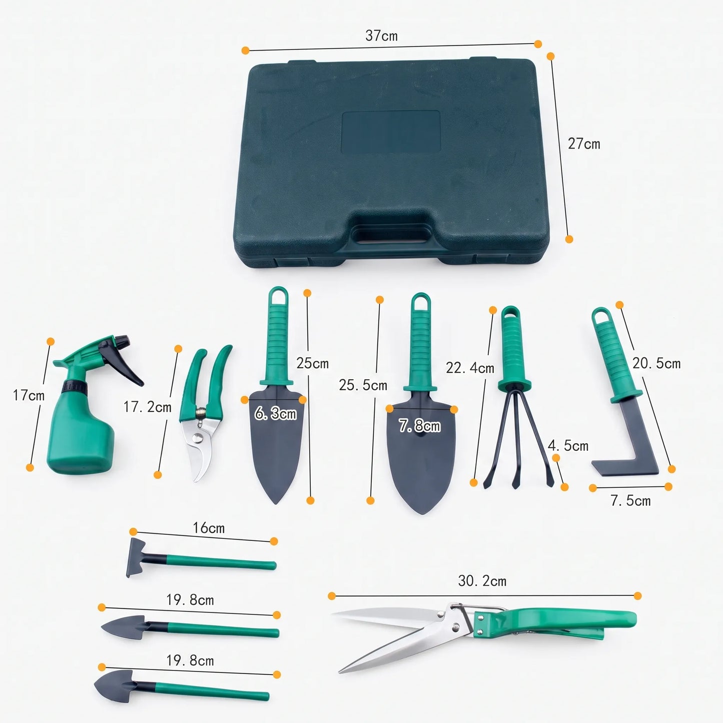 Flex | Garden Tool Set with Storage Case