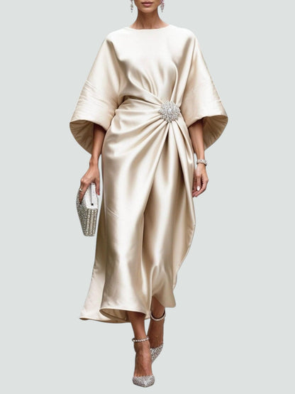 Brynn | Women’s Elegant Midi Dress with Draped Silhouette | Elegant