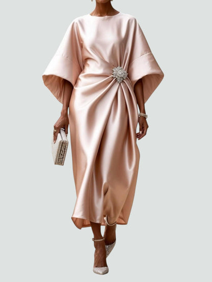 Brynn | Women’s Elegant Midi Dress with Draped Silhouette | Elegant
