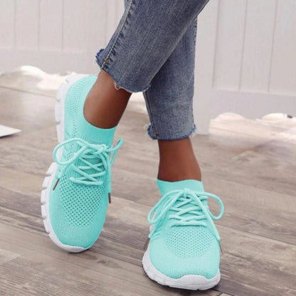Velnira | Women Lace Up Sneakers with Breathable Design and Cushioned Sole