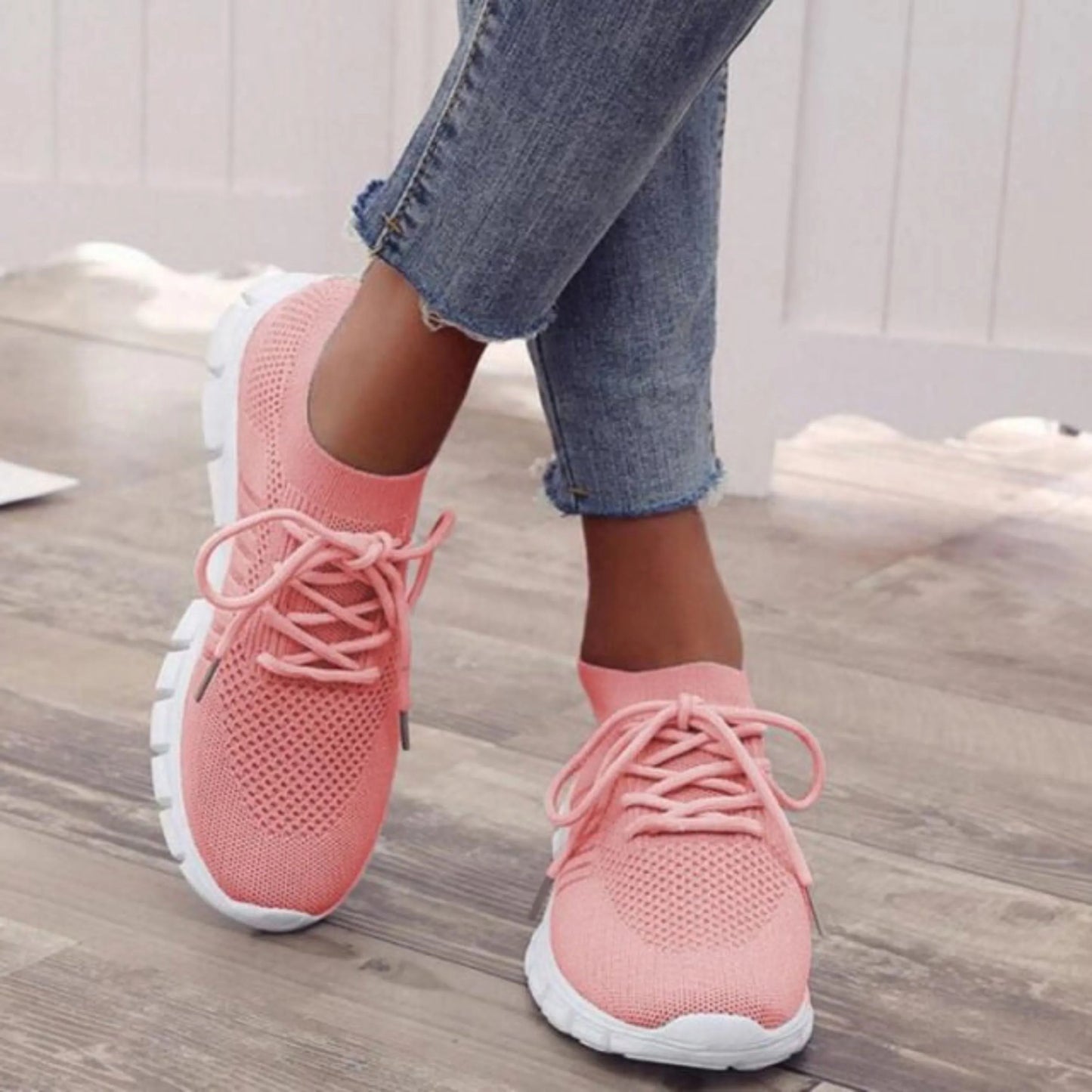 Velnira | Women Lace Up Sneakers with Breathable Design and Cushioned Sole