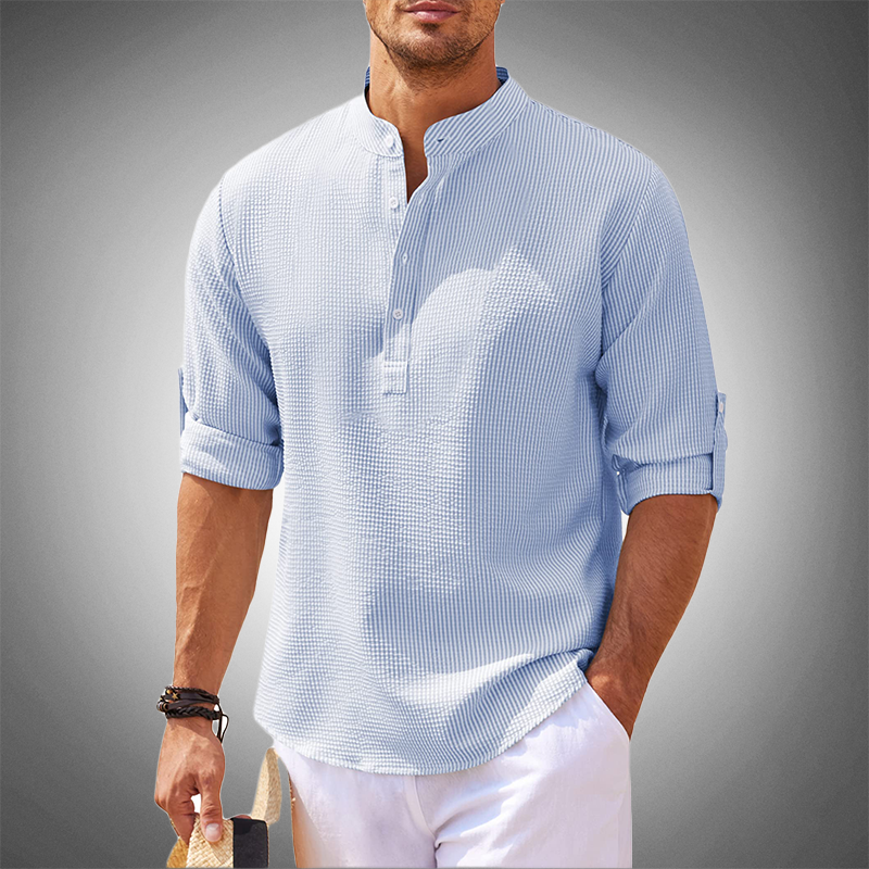 Stellan | Men’s Casual Henley Shirt with Button Placket | Casual