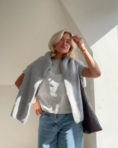 Chloe | Mohair Blend Pullover with Crew Neck