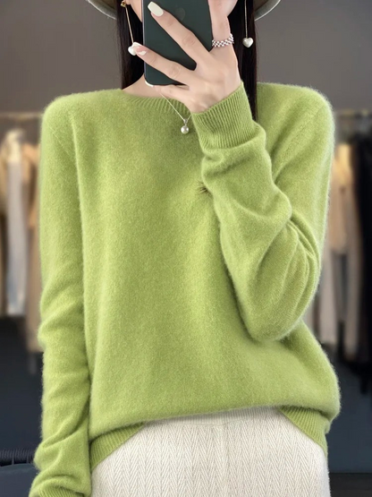 Carolyn | Women's Soft Elegant Knit Pullover with Round Neck