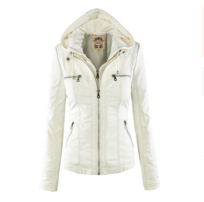 Nicole | Casual Leather Jacket with Zipper Detail