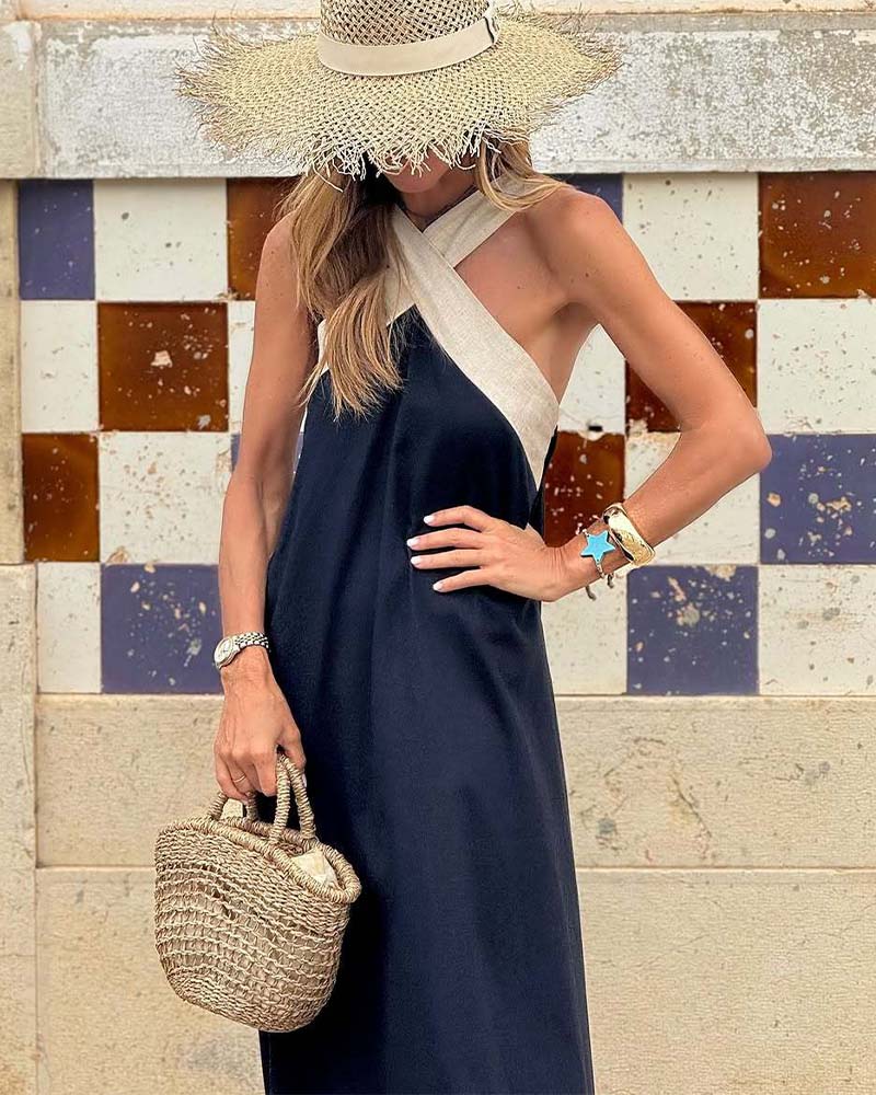 Willow | Halter Maxi Dress Sleeveless Flowy Summer Style