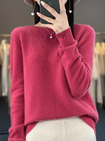 Carolyn | Women's Soft Elegant Knit Pullover with Round Neck