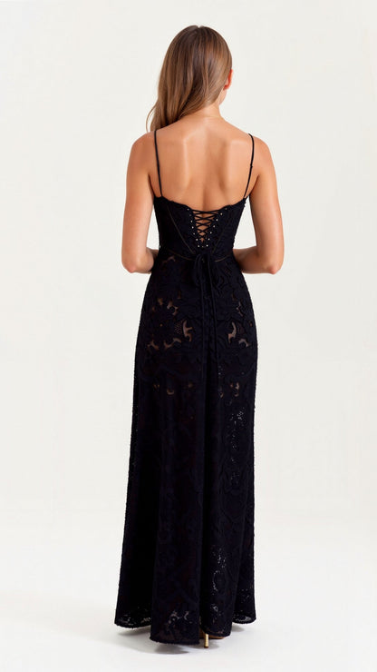 Grace | Women's slip maxi dress with spaghetti straps for weddings