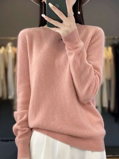 Carolyn | Women's Soft Elegant Knit Pullover with Round Neck