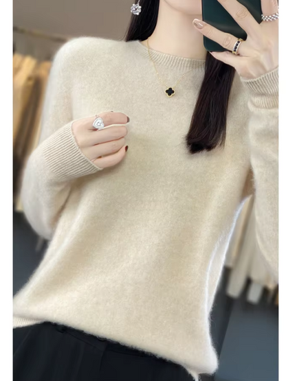 Carolyn | Women's Soft Elegant Knit Pullover with Round Neck