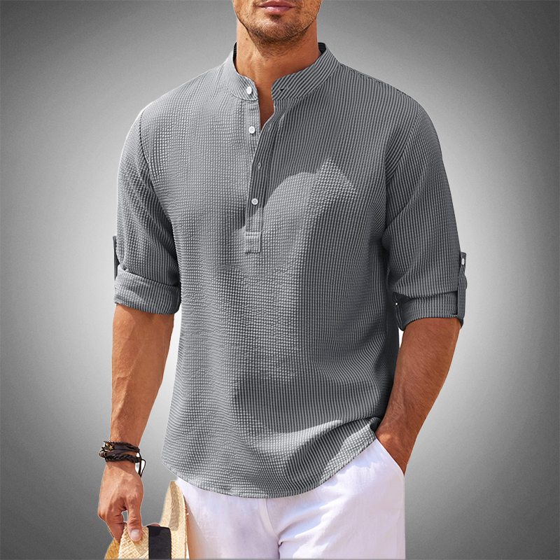 Stellan | Men’s Casual Henley Shirt with Button Placket | Casual