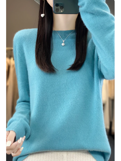 Carolyn | Women's Soft Elegant Knit Pullover with Round Neck