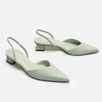 Velmira | Women Slingback Sandals with Pointed Toe and Low Heel