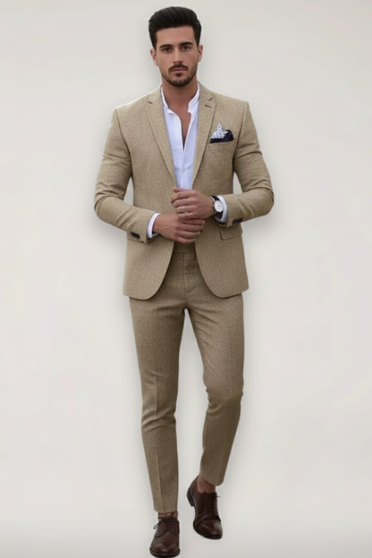 Benjamin | Men’s Slim Fit Suit with Single-Button Jacket