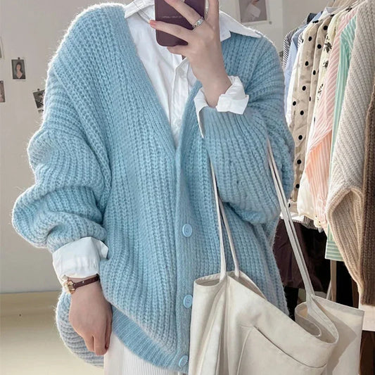 Janet | Women's Oversized Knit Cardigan with Buttons