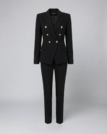 Francesca | Women’s Double-Breasted Blazer with Slim-Fit Trousers | Sleek