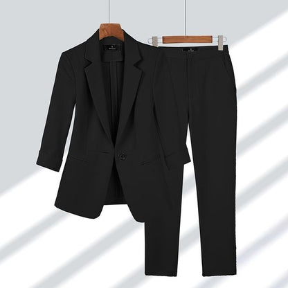 Orvella | Women Blazer Set with Tailored Fit and Matching Pants